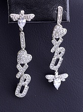 картинка Серьги 'XUPING' Фианит  (родий) от магазина Wolves