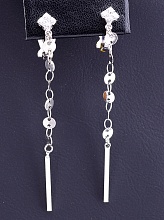 картинка Серьги Фианит 'Saiya' (родий) от магазина Wolves