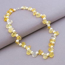 картинка Бусы 'SUNSTONES' Жемчуг Серебро(925) 43 см от магазина Wolves