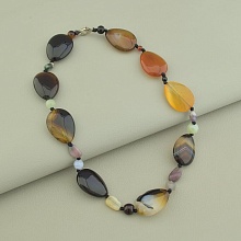 картинка Бусы 'SUNSTONES' Агат Сапфир Сердолик 40 см от магазина Wolves