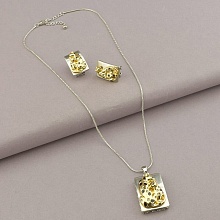 картинка Подвеска+Серьги 'Abella' Фианит 45 см от магазина Wolves