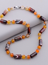 картинка Бусы 'SUNSTONES' Сердолик Чешский хрусталь 47 см от магазина Wolves