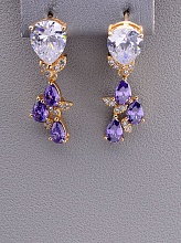 картинка Серьги 'XUPING' Фианит (позолота 18к) от магазина Wolves