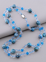 картинка Бусы 'SUNSTONES' Апатит Горный хрусталь Чешский хрусталь 100 см от магазина Wolves