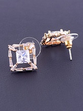 картинка Серьги 'Big Dipper' Фианит (позолота 18к) от магазина Wolves