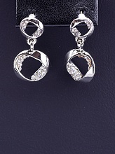 картинка Серьги Фианит (родий) от магазина Wolves