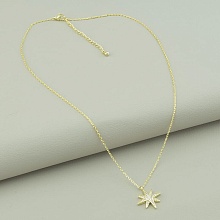 картинка Подвеска 'Saiya' Фианит 41 см (позолота 18к (лимонная)) от магазина Wolves