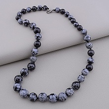 картинка Бусы 'SUNSTONES' Обсидиан 45 см от магазина Wolves