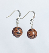 картинка Элитные Серьги Обсидиан №1 от магазина Wolves