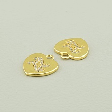 картинка Кулон Фианит 14х13 (позолота 18к (лимонная)) от магазина Wolves