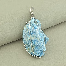 картинка Кулон Апатит Ларимар 55х30мм от магазина Wolves