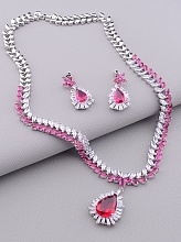 картинка Набор 'XUPING' Фианит 41 см (родий) от магазина Wolves