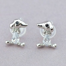 картинка Серьги 'XUPING' Фианит (родий) от магазина Wolves