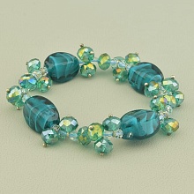 картинка Браслет Муранское стекло Чешский хрусталь 19 см от магазина Wolves