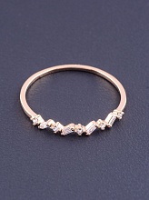 картинка Кольцо Фианит  (позолота 18к) от магазина Wolves