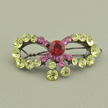 картинка   Заколка металлическая, красная, зажим 'Fashion' Сrystal 42х20 от магазина Wolves