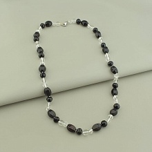 картинка Бусы 'SUNSTONES' Агат Горный хрусталь Чешский хрусталь 61 см от магазина Wolves