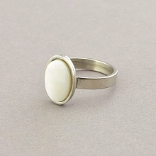 картинка Кольцо 'Stainless Steel' Перламутр Медицинская сталь 316L от магазина Wolves