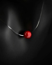 картинка Чокер невидимка с камнем Коралл от магазина Wolves