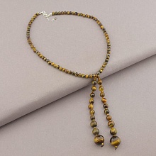 картинка Подвеска 'SUNSTONES' Тигровый глаз Серебро(925) 37 см от магазина Wolves