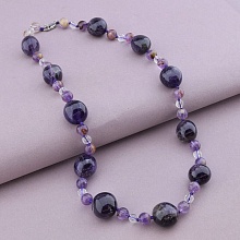 картинка Бусы 'SUNSTONES' Аметист Горный хрусталь 53 см от магазина Wolves