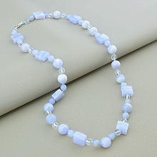 картинка Бусы 'SUNSTONES' Сапфирин Горный хрусталь 54 см от магазина Wolves