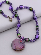 картинка Бусы Муранское стекло Чешский хрусталь 50 см от магазина Wolves