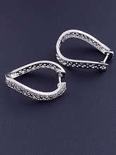 картинка Серьги 'Pataya' Фианит (родий) от магазина Wolves