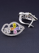 картинка Серьги Фианит 'XUPING' (родий) от магазина Wolves