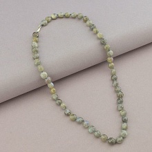 картинка Бусы 'SUNSTONES' Лабрадор Серебро(925) 45 см от магазина Wolves