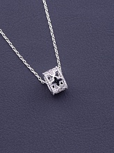 картинка Подвеска Фианит 40 см (Серебро) от магазина Wolves