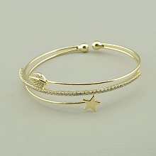 картинка Браслет 'Saiya' Фианит 17 см (позолота 18к (лимонная)) от магазина Wolves