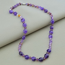 картинка Бусы 'SUNSTONES' Аметист Чешский хрусталь 50 см от магазина Wolves