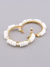 картинка Серьги из жемчуга, Майорка, Ракушка, белые 'Stainless Steel'  от магазина Wolves