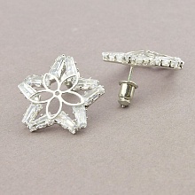 картинка Серьги 'Saiya' Фианит (родий) от магазина Wolves