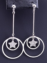 картинка Серьги 'XUPING' Фианит  (родий) от магазина Wolves