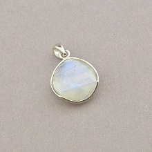 картинка Кулон Лунный камень  Серебро(925) 17х14мм от магазина Wolves