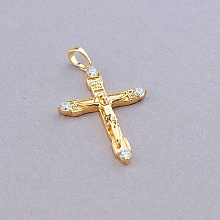 картинка Крестик 'XUPING' Фианит  (позолота 18к) от магазина Wolves