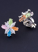 картинка Серьги Кошачий глаз 'Saiya' (родий) от магазина Wolves