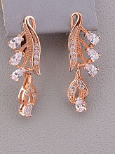 картинка Серьги 'Pataya' Фианит (позолота 18к) от магазина Wolves