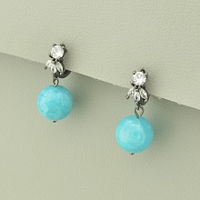 картинка Серьги 'SUNSTONES' Кварц  (хром) от магазина Wolves