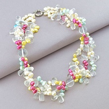 картинка Бусы Горный хрусталь Жемчуг 50 см от магазина Wolves