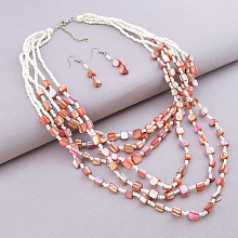 картинка Бусы+Серьги Перламутр Бисер 48 см от магазина Wolves