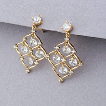 картинка Серьги 'XUPING' Фианит (позолота 18к) от магазина Wolves