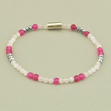 картинка Браслет 'SUNSTONES' Терагерц Розовый кварц Кварц 17 см от магазина Wolves