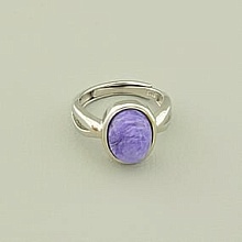 картинка Кольцо Чароит 12хмм (Серебро(925)) от магазина Wolves