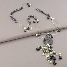 картинка Бусы Жемчуг Агат Чешский хрусталь 82 см от магазина Wolves