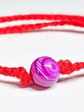 картинка Оберег Красная нить с камнем Агат(Розовый) от магазина Wolves