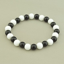 картинка Браслет 'SUNSTONES' Агат Кахолонг 18 см от магазина Wolves