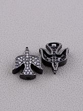 картинка Вставка Фианит 13х12 (хром) от магазина Wolves